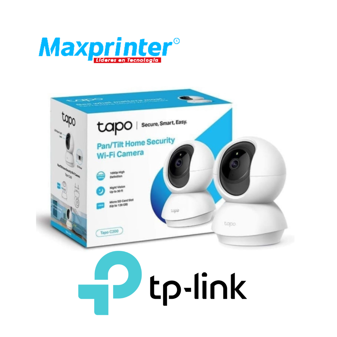 Cámara De Seguridad Giratoria Tp-Link Tapo C200 Wifi - MaxPrinter - Tintas  y Toner para Impresora, Computadores, Portátiles, Pc Gamer, cartuchos y  accesorios - Bucaramanga - Colombia