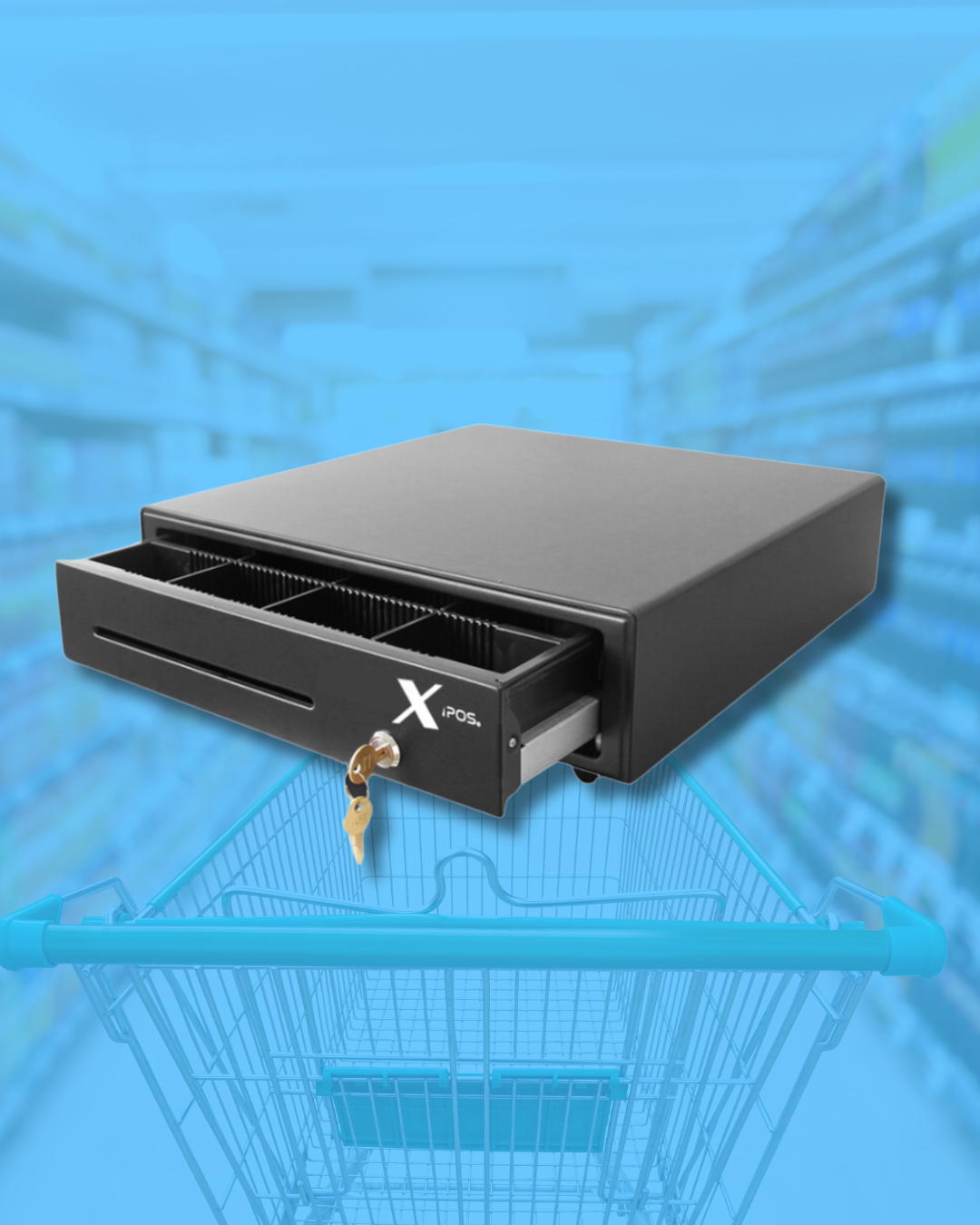 Cajón Monedero XPOS AX1 Metálico - Alta Durabilidad para Puntos de Venta - Imagen 2