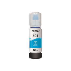 Botella de Tinta Epson 504 Cian Original 65ML para EcoTank L4150 / L6171