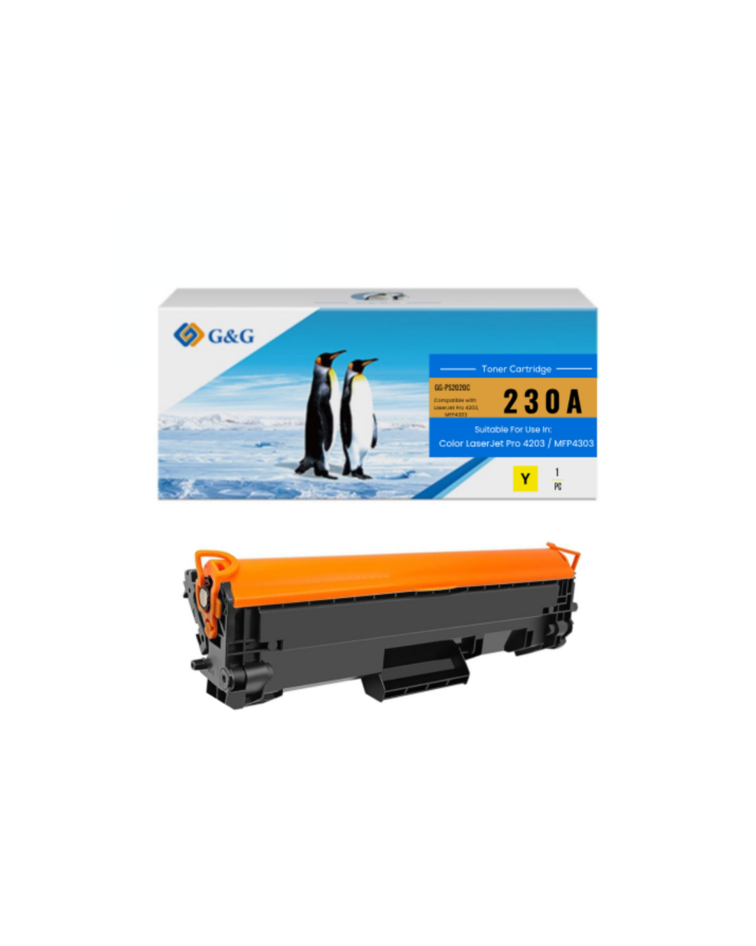 Toner G&G 230A-X Amarillo (W2302A) - Calidad de Impresion Superior