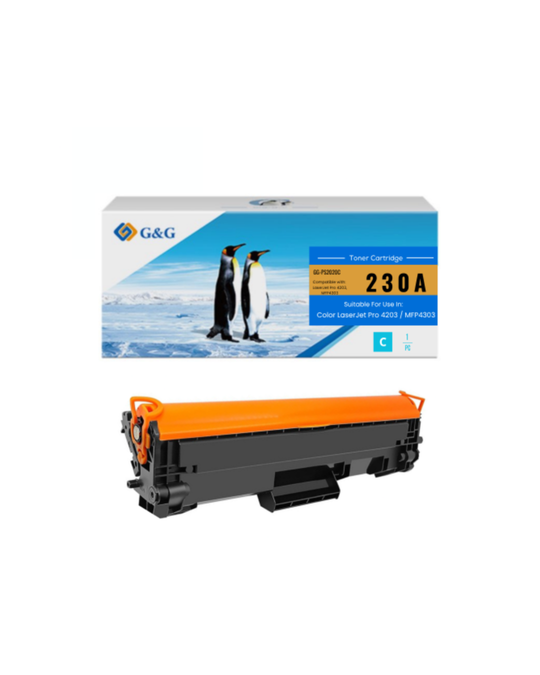 Toner G&G 230A-X Cian (W2301A) - Calidad de Impresion Superior