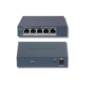 Switch POE de 4 Puertos Hikvision DS-3E1505P-EI/M - Conectividad Eficiente
