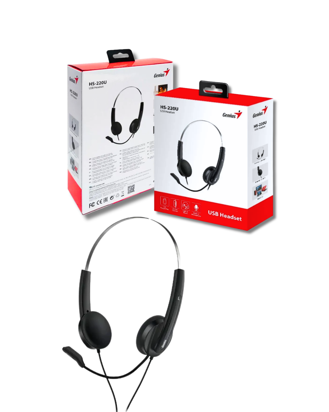 Diadema Genius HS-220U - Conexión USB para Audio de Alta Calidad