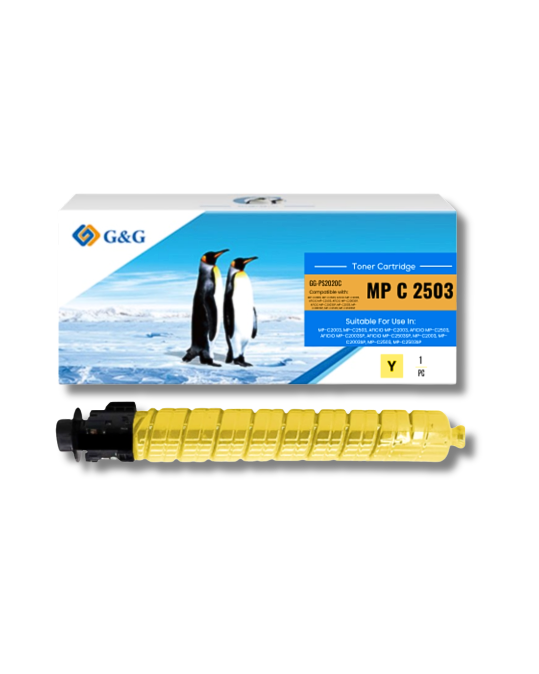 Toner Amarillo G&G MP C2503 / 2504 - Calidad de Impresion Superior