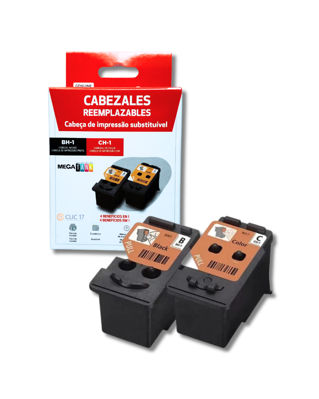 Kit Cabezal Canon BH-1 + CH-1 Negro y Color PIXMA Serie G